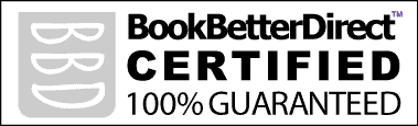 BookBetterDirect Trustmark Certified Member 100% Guaranteed.